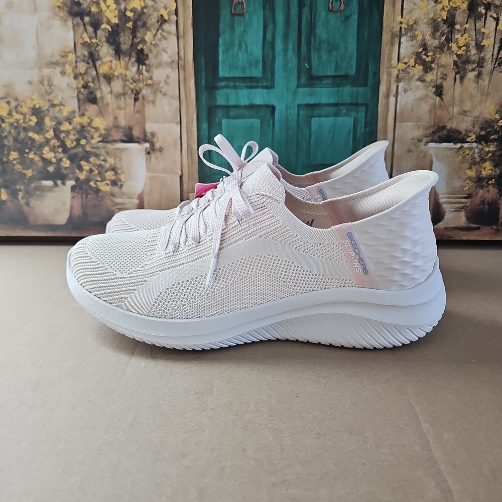 Skechers Slip-Ins Comfort Shoes Women's US Size 10 Cream White (NAT)